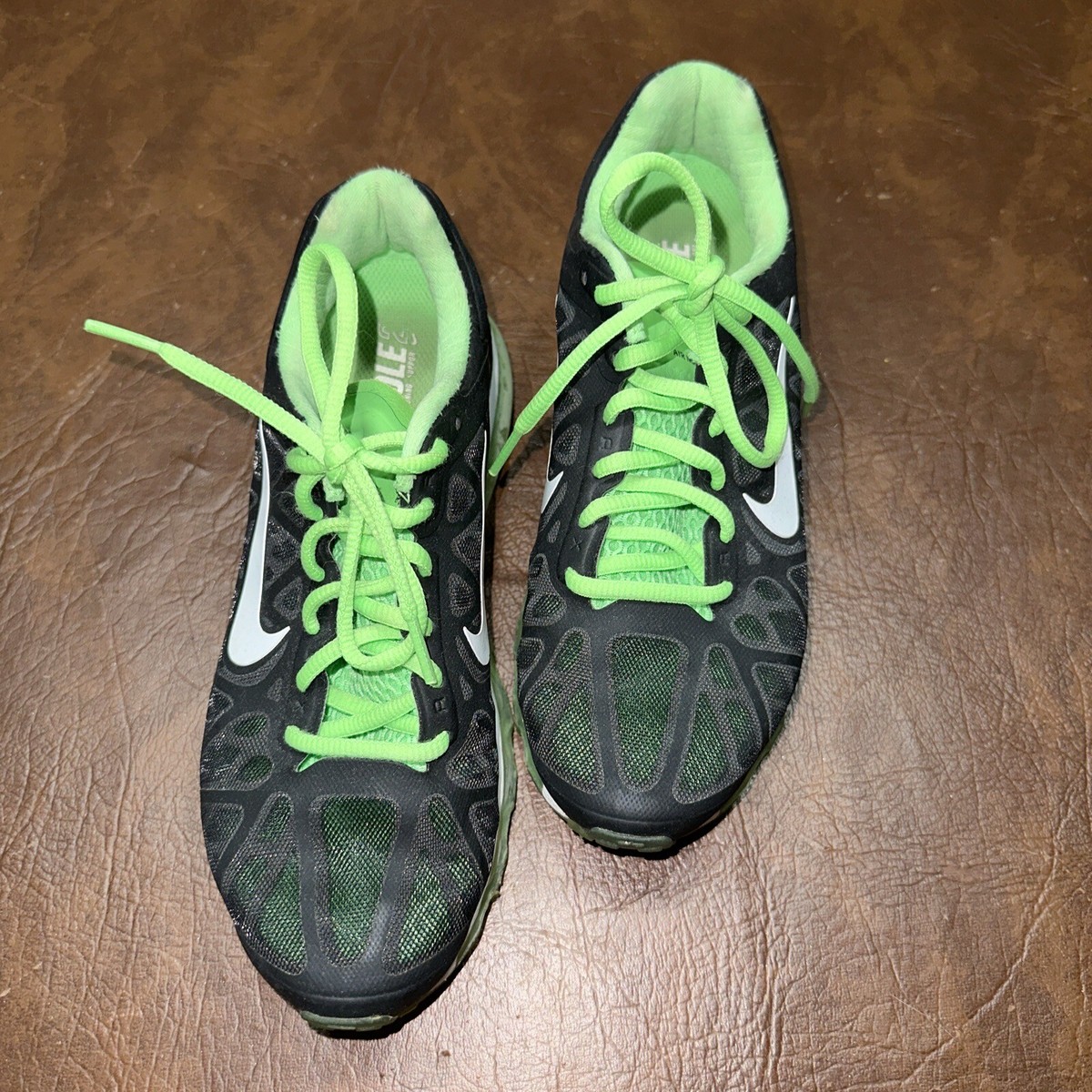 GUC Nike Air Max+ 2011 Black & Lime Green Sneakers 6 | eBay display picture 1