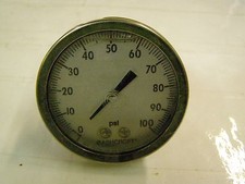 Ashcroft Duralife 100 PSI 1009 Welded AISI 316 Rear Connect Pressure Gauge