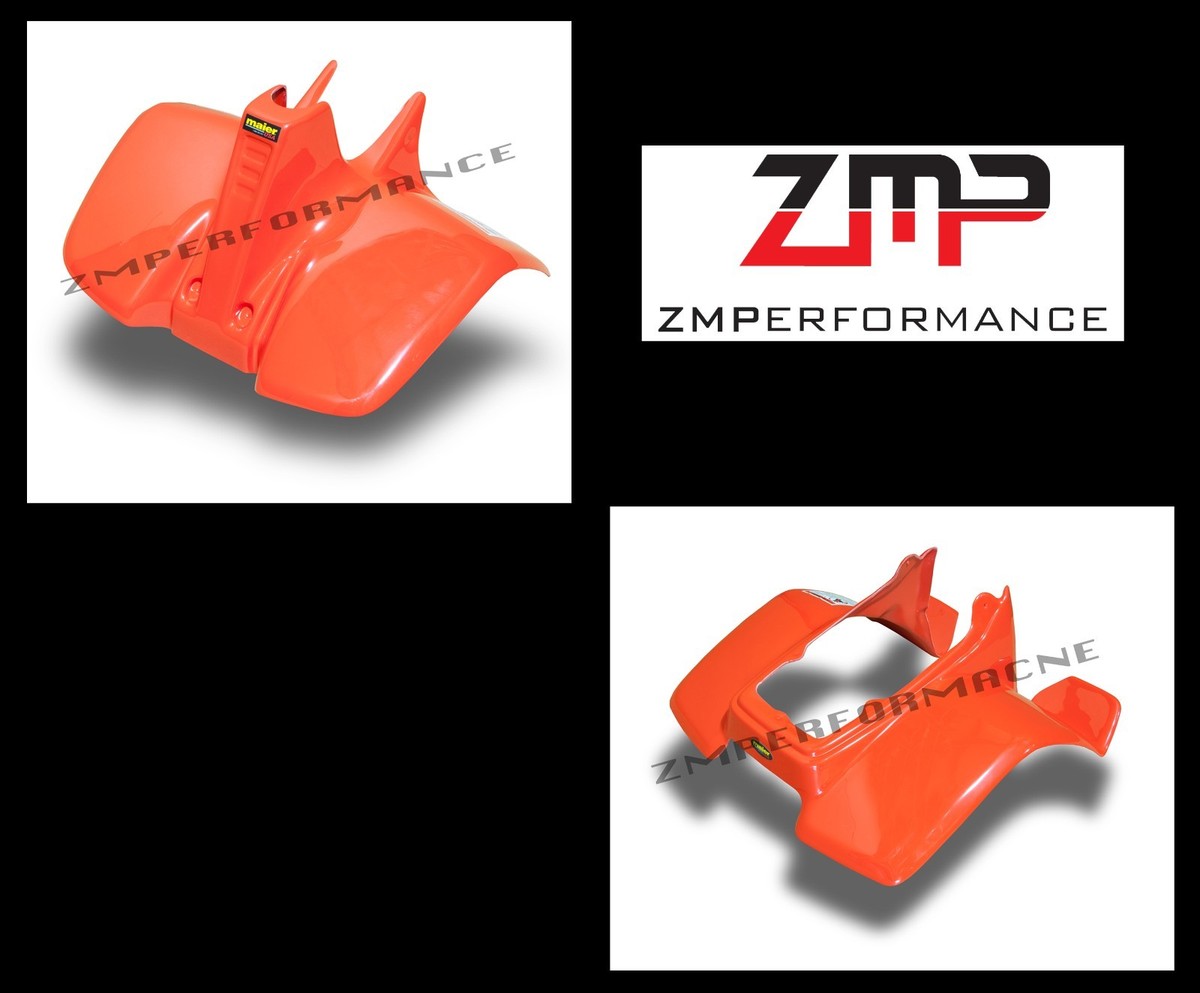 NEW SUZUKI LT50 84 - 87 QUADRUNNER PLASTIC ORANGE FRONT AND REAR
