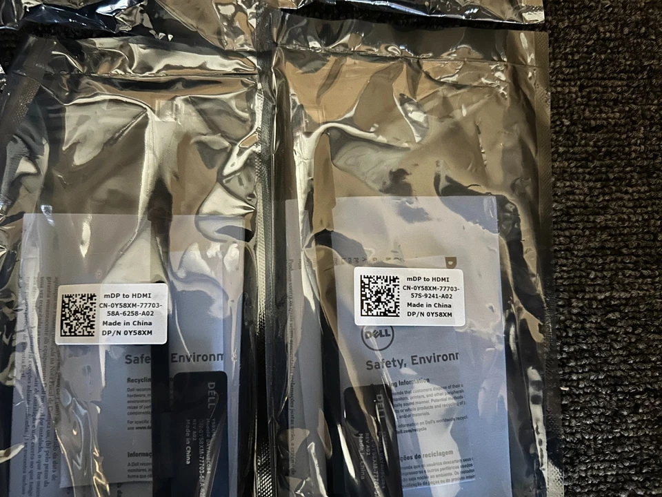 Lot of 10 Dell 0Y58XM (Mini DisplayPort) mDP to HDMI Adapter /W - Image 2 of 4