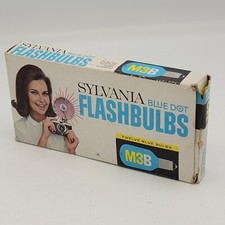Sylvania M3B Blue Dot Flashbulbs 12 Unused Blue FlashBulbs New Old Stock