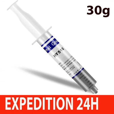 Pâte Thermique Halnziye HY510 1.93 W/m-k 30g en Seringue pour Processeurs Gris - Photo 1/4