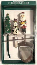 NEW Cheese Serving Set 3 Pc Boston Warehouse Christmas Utensils New in Box