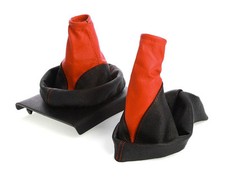 Schaltsack + Handbremssack passend für Opel Corsa C Bj. 2000-2006 Schwarz-Rot