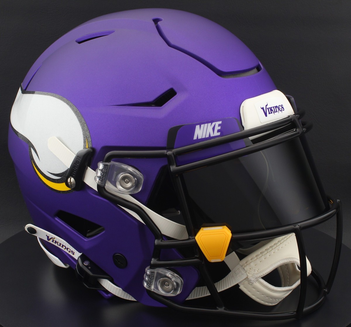 minnesota vikings speedflex helmet AARON JONES SIGNED WHITE AUTHENTIC  Super Sports Center SW face mask Adrian Peterson Autographed Inscribed Minnesota