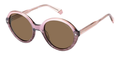 Polaroid Pink and Silver Sunglasses Polaroid PLD 6145/S Polarized 35J/0F Cat Eye Pink Silver  main image 4