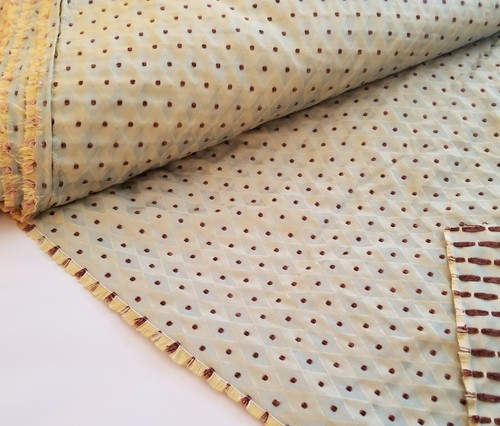 9 Yards of Harlequin Diamond Pattern Chenille Tufted Upholstery / Drapery Fabric - Picture 3 of 17