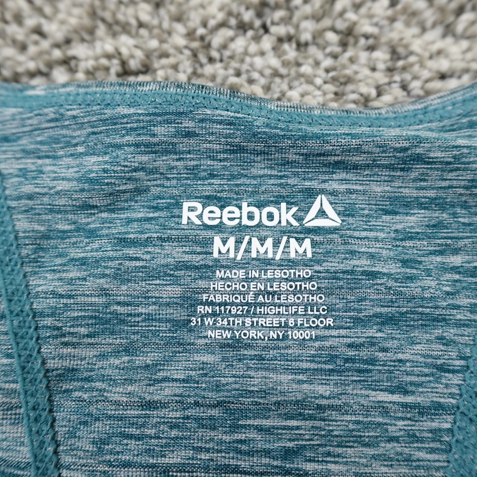 Camisa Reebok Mujer M Azul Rendimiento Entrenamiento Correr Gimnasio Atlético Entrenamiento Activo Foto 4 de 4