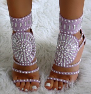 pink gladiator heels