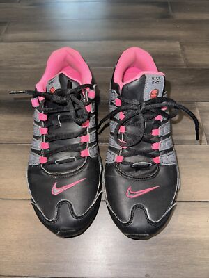 Nike Shox NZ Black Pink Blast Dark Gray Running Shoes 636088-026