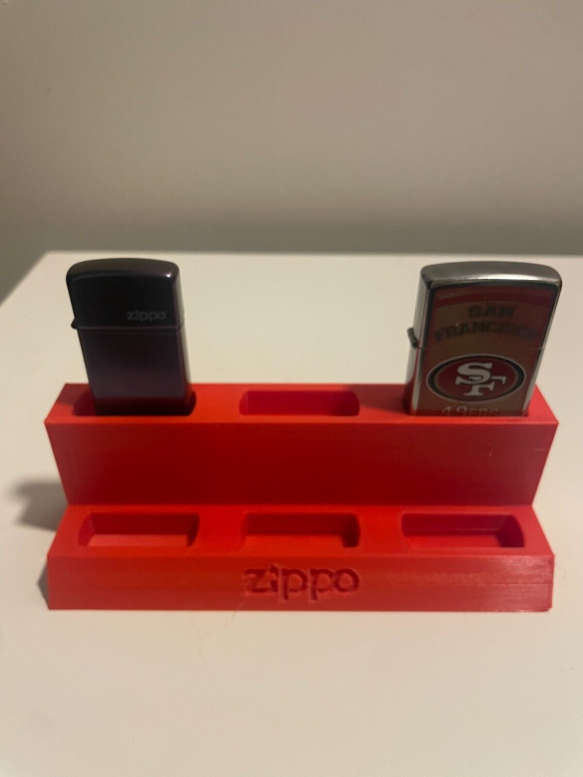 Zippo Lighter Holds 6 Display Stand Sturdy Base Holder Desktop or Shelf. Available Now for 20.50