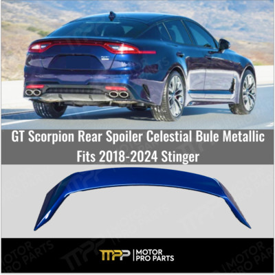 Celestial Blue Metallic GT Scorpion Rear Trunk Spoiler Wing For Stinger 2018-24