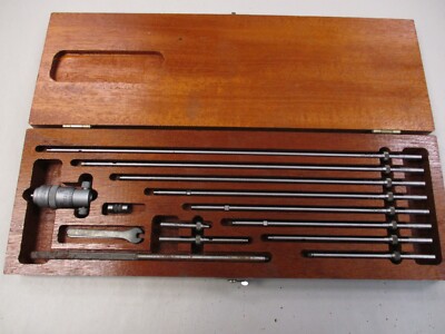 Lufkin Rule Co Inside Diameter Micrometer 2-12''  wOOD BOX VERY NICE CONDITION!