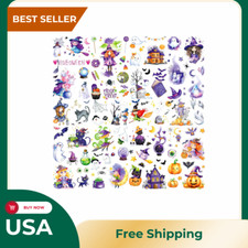 12 Sheets 160 PCS Halloween Glitter Tattoos for Kids, Halloween Glitter