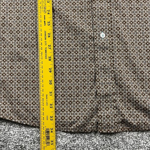 Cinch Shirt Men XXL Brown Button Down Geometric Print Long Sleeve Western Cowboy - Picture 9 of 13