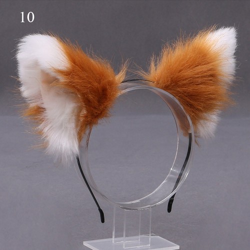 Diadema Orejas Largas de Piel de Zorro Gato Anime Neko Disfraz Juegos con disfraces Diadema Mujeres Niñas" - Imagen 26 de 52