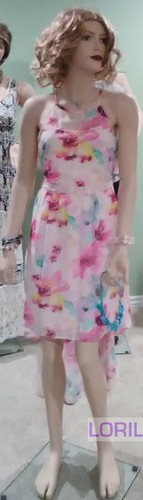 Sequin Hearts Girl's Pink Floral High Low Dress H344 Missing tag see measurement - Picture 8 of 9