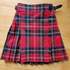 James Pringle Weavers NWOT Toddler 2T Red Tartan Pleated Skirt Made in Scotland