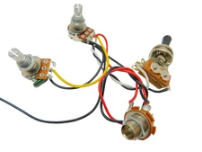 1 Vol, 1 Tone, 3 way toggle Wiring Harness w output jack