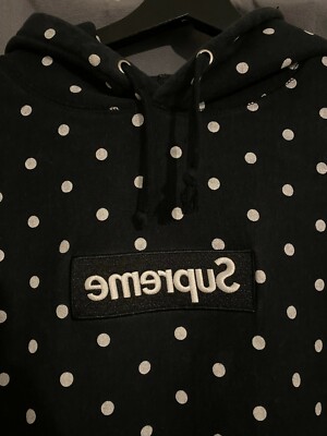 supreme cdg polka dot box logo