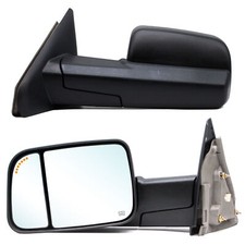 Pair Towing Mirrors For 02-08 Dodge Ram 150003-09 2500 3500 Power Heated Light