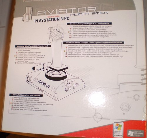 MAD CATZ SAITEK AVIATOR FLIGHT STICK PLAYSTATION 3 o PC CONTROLLER NUOVO CON SCATOLA - Foto 3 di 4