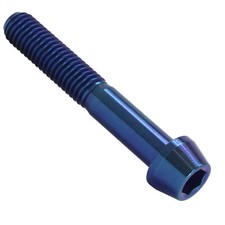 Titan M8x50 Schraube DIN912 konisch blau Innensechskant ti Bike Tuning 
