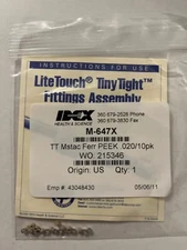 （pack of 10）IDEX M-647 - TinyTight Minstac-Compatible Ferrule, 1/16 OD tubing