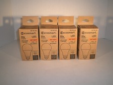 ECOSMART 60W EQUIVALENT A19 NON-DIMMABLE LED LIGHT BULB SOFT WHITE LOT OF 4