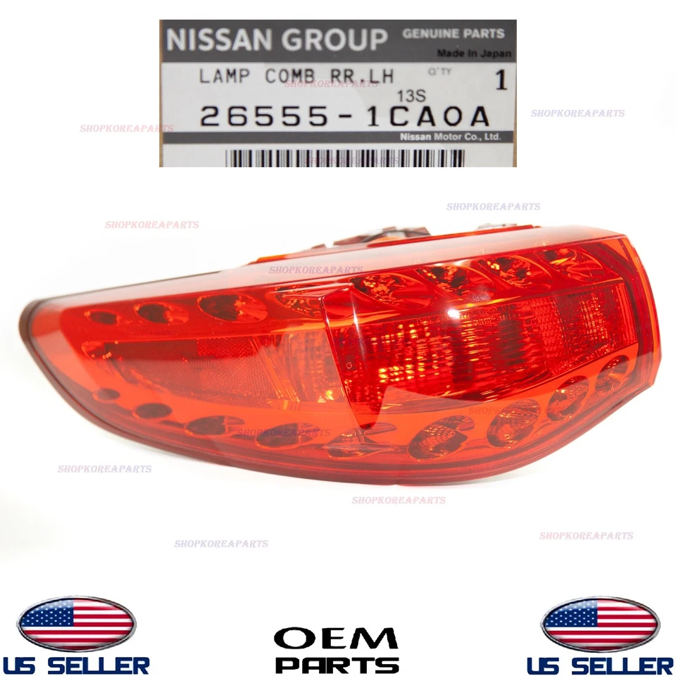 Lámpara trasera exterior genuina lado del conductor izquierdo OEM INFINITI FX35 FX37 FX50 QX70 09-17 Foto 3 de 4