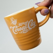 Taza Kelloggs Cereal City EE. UU. Tony The Tiger taza naranja gruesa estilo comedor taza