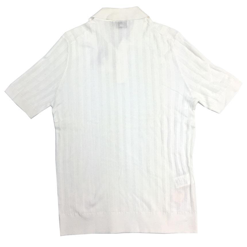 Hermes Short Sleeve Knit Polo Shirt Size XL Color White Hermes Short Sleeve Knit Polo Shirt Size XL Color White