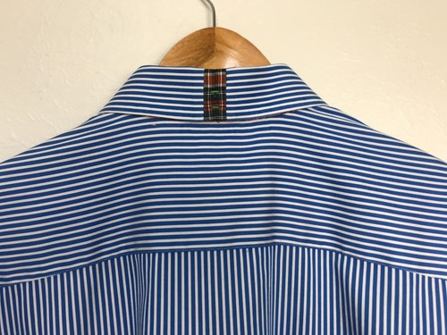 Robert Graham X Shirt Mens Large Blue Striped Flip Cuff Long Sleeve Button Up i - Picture 4 of 11