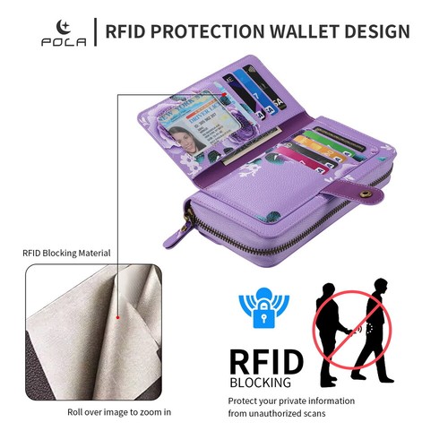 Large Capacity Multifunction Wallet Case Detachable Magnetic Cover for iPhone - Picture 8 of 84