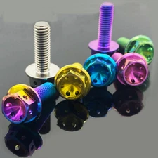 M8 x 25mm x 1.25mm Titanium screws Drilled Hex Head Flange Bolts 7 color 