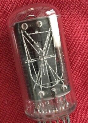 Nixie Tube ZM1043S / ZM-1043S TESLA NOS U W X Y Z - + ZM1042 Röhrengröße unbenutzt