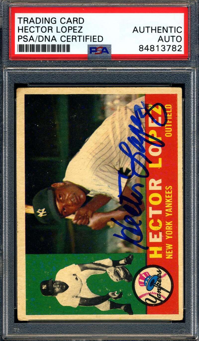 Hector Lopez PSA DNA Signed 1960 Topps Autograph