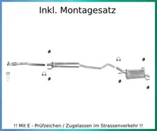 Auspuffanlage Opel Corsa C 1.0 Auspuff Hosenrohr Miteltopf Endtopf Montagesatz