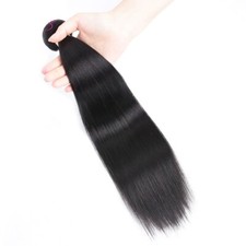 Brazilian STRAIGHT Black Color 1B 100 Human Hair bundle 10 - 30 In 100g/pc