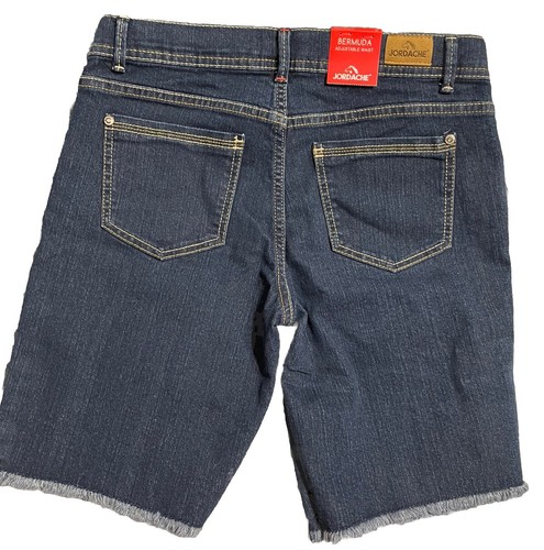 NWT Girls Jordache Denim Bermuda Shorts Stretch & Adjustable Waist SZ 16 - Picture 2 of 3