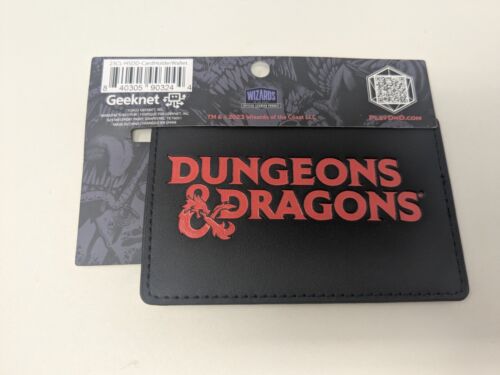 Dungeons & Dragons Black Leather Card Wallet Official Wizards Of The Coast NEW - Picture 2 of 2