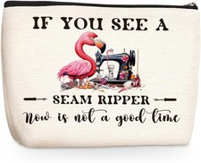 Funny Flamingo Gifts Sewing Accessories Cosmetic Bag Humorous Sewing Gifts Makeu