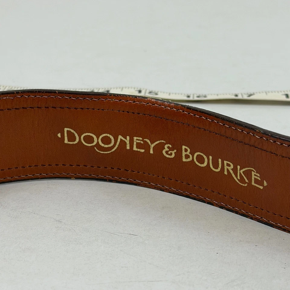 Cinturón de cuero para todo clima Dooney & Bourke para mujer negro marrón dorado grande 34-36 Foto 4 de 4