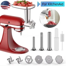 Meat Grinder&Slicer Shredder Attachments 12 PCS for KitchenAid Stand Mixer Metal