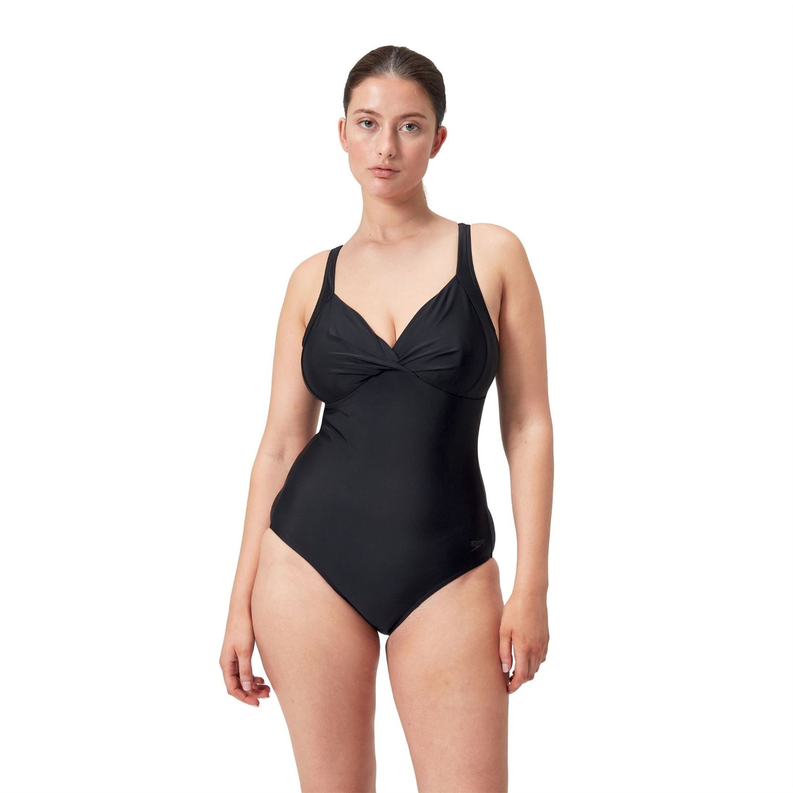 Speedo Women's Shaping Cross Knot Swimming Costume Black - Image 3