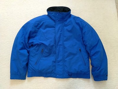 Vintage Eddie Bauer Goose Down Puffer Coat Blue Large Great Condition