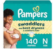 Pampers Swaddlers Diapers, Size 0 up to 10 lbs , 140 Count,