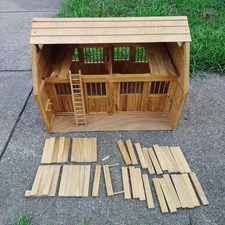 Breyer Deluxe Horsebarn Two Stall Large All Wood Vintage Retired Scale 1:9