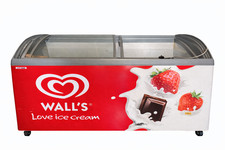 Wall’s Ice Cream Chest Freezer | Commercial Display Freezer | Sliding Glass Lid