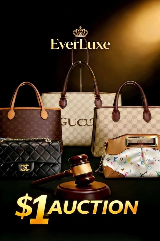 Messsive sale and 1$ Acution for LV , Gucci and more Pre-Owned Luxury Bran